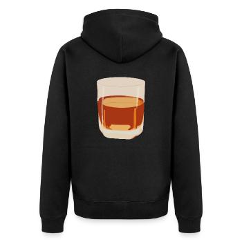 Whisky Glass Drink Amateurs de whisky - Veste à capuche bio Premium Unisexe - noir - Dos - Nico (187cm)