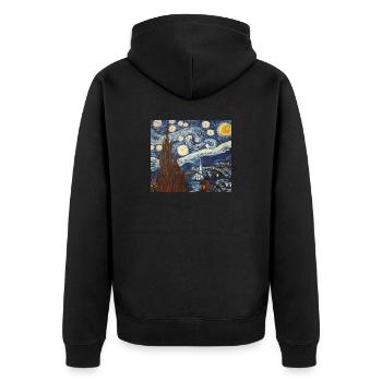 La Nuit des étoiles - Veste à capuche bio Premium Unisexe - noir - Dos - Nico (187cm)
