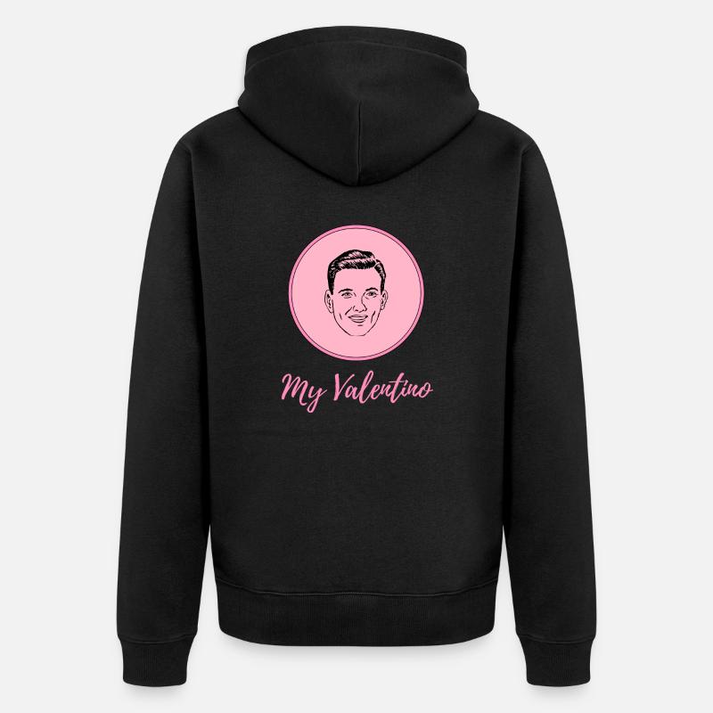 Saint-Valentin - My Valentino Coin - Veste à capuche bio Premium Unisexe - noir