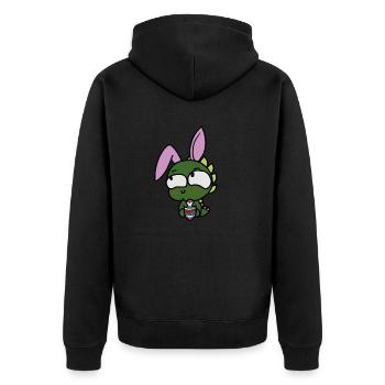 Oster Rarw - Unisex Premium Organic Zip Hoodie - black - Back - Nico (187cm)