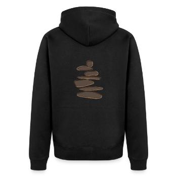 STONES - Veste à capuche bio Premium Unisexe - noir - Dos - Nico (187cm)