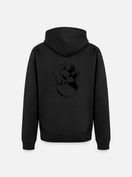 Hund Dog - Unisex Premium Organic Zip Hoodie - black