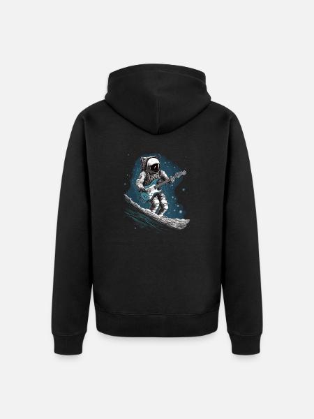 Moon Rock - Unisex Premium Bio Zip Hoodie - Schwarz