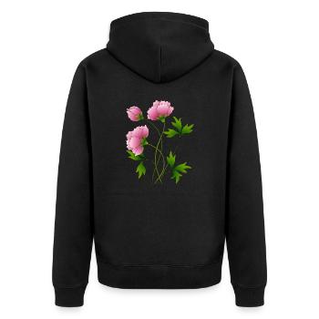 Fleur - Veste à capuche bio Premium Unisexe - noir - Dos - Nico (187cm)