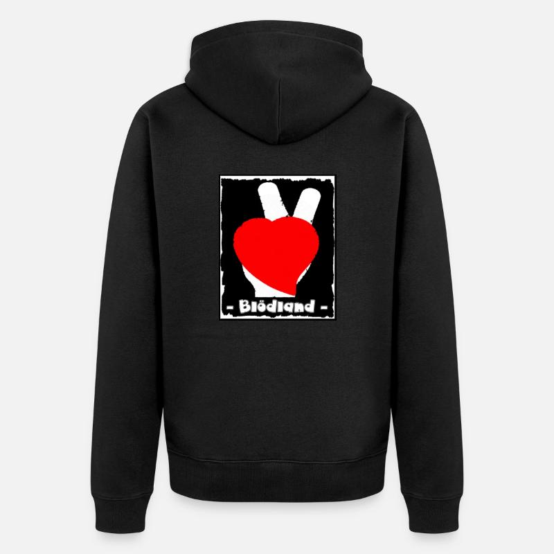 Blödländchen - Unisex Premium Bio Zip Hoodie - Schwarz