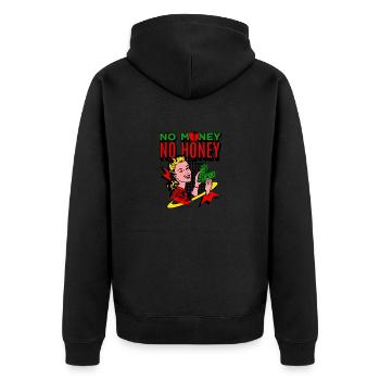 Pas d’argent, pas de miel ? Aucun problème! - Veste à capuche bio Premium Unisexe - noir - Dos - Nico (187cm)