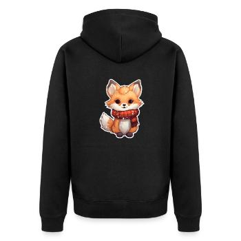 Winter Vixen - Unisex Premium Organic Zip Hoodie - black - Back - Nico (187cm)