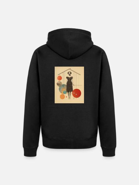 Libra - Unisex Premium Organic Zip Hoodie - black