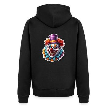 Horror Clown / Circus / Funny / Show / Halloween - Unisex Premium Organic Zip Hoodie - black - Back - Nico (187cm)