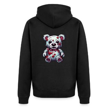 Ours en peluche / Peluche / Animal en peluche / Idée cadeau - Veste à capuche bio Premium Unisexe - noir - Dos - Nico (187cm)