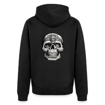 Mayan / High Culture / Peru / Mayan Calendar / Motif - Unisex Premium Organic Zip Hoodie - black - Back - Nico (187cm)