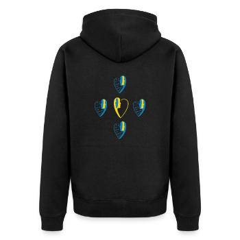 La croix de l'amour. - Veste à capuche bio Premium Unisexe - noir - Dos - Nico (187cm)