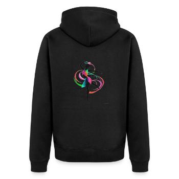 Woman, gymnast, rsg, gymnastics, illustration, colorful - Unisex Premium Organic Zip Hoodie - black - Back - Nico (187cm)