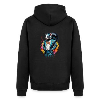 Skunk en costume - Veste à capuche bio Premium Unisexe - noir - Dos - Nico (187cm)