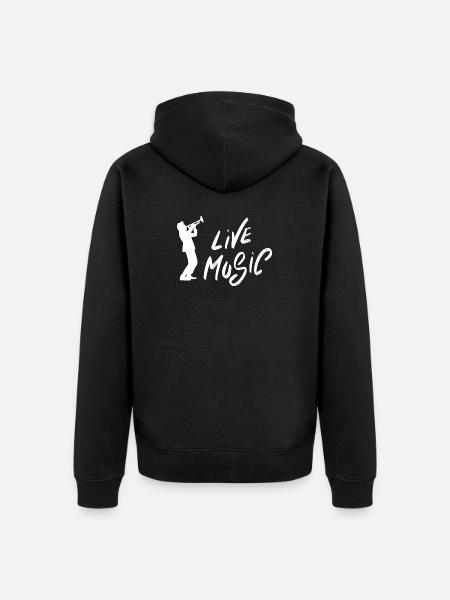 Live Music lovers - Unisex Premium Organic Zip Hoodie - black