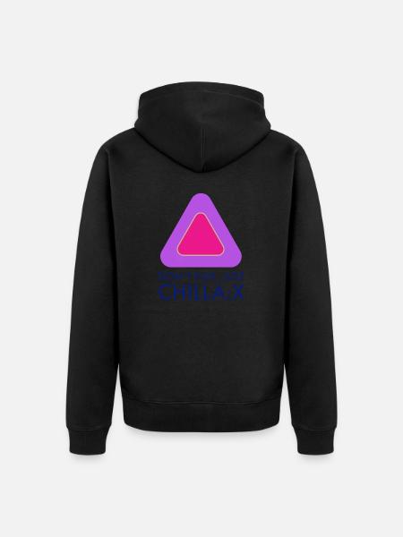 Don't flex just chillax - Unisex Premium Organic Zip Hoodie - black