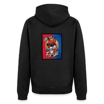 Oh For Fox Sake - Veste à capuche bio Premium Unisexe - noir - Dos - Nico (187cm)