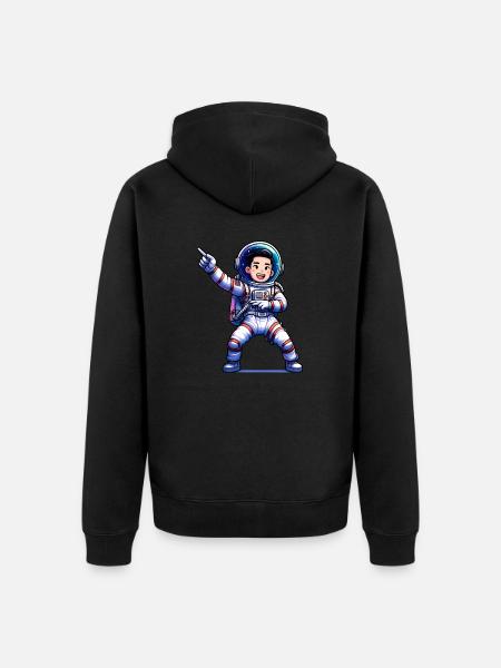Astronaut Joyeux - Veste Ă capuche bio Premium Unisexe - noir