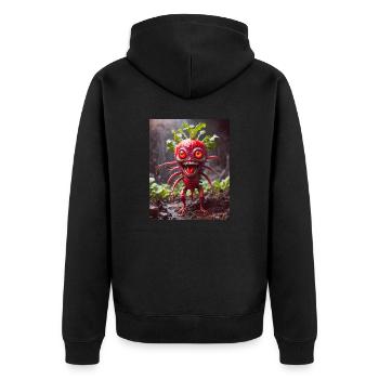 légumes chute Apocalypse Monstre mauvais radis - Veste à capuche bio Premium Unisexe - noir - Dos - Nico (187cm)