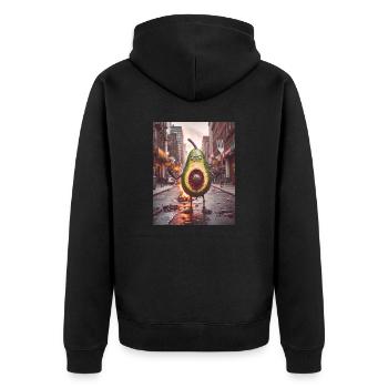 légumes chute Apocalypse Monster avocat - Veste à capuche bio Premium Unisexe - noir - Dos - Nico (187cm)