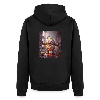 légumes chute Apocalypse Monster chou-fleur - Veste à capuche bio Premium Unisexe - noir - Dos - Nico (187cm)