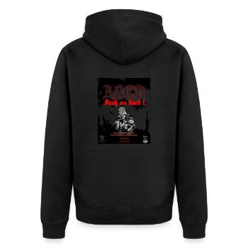 ABCD, bruh we back paintball - Unisex Premium Organic Zip Hoodie - black - Back - Nico (187cm)
