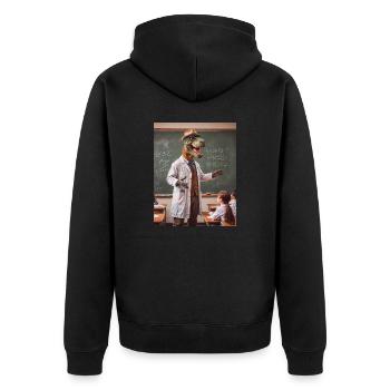 Les dinos vivent aujourd’hui – travailler en tant qu’enseignant - Veste à capuche bio Premium Unisexe - noir - Dos - Nico (187cm)
