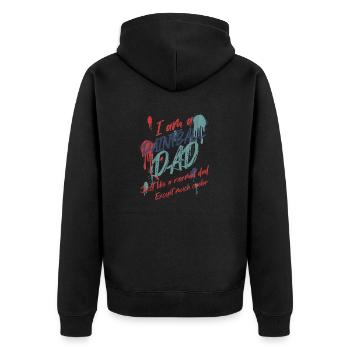 Je suis un papa de paintball, régulier mais beaucoup plus cool - Veste à capuche bio Premium Unisexe - noir - Dos - Nico (187cm)