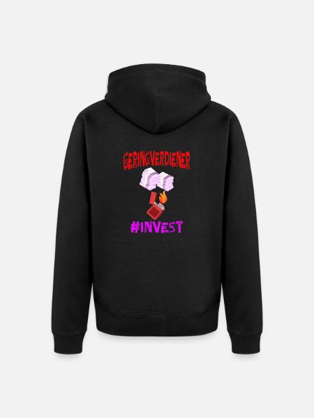 Geld Motivation Profit Gewinn Performance Rendite - Unisex Premium Bio Zip Hoodie - Schwarz