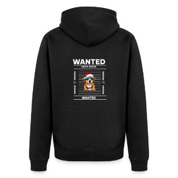 Chien Noël Sweat à capuche, Pull, T-shirt - Veste à capuche bio Premium Unisexe - noir - Dos - Nico (187cm)