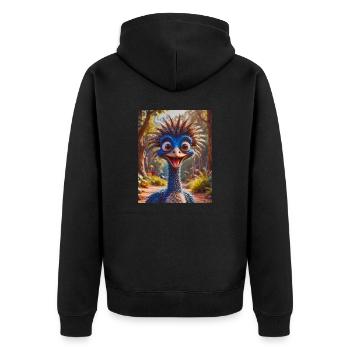 animal australien super mignon Down Under Cassowary - Veste à capuche bio Premium Unisexe - noir - Dos - Nico (187cm)