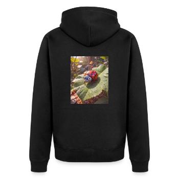 Animaux super mignons dans une forêt – Ladybug - Veste à capuche bio Premium Unisexe - noir - Dos - Nico (187cm)