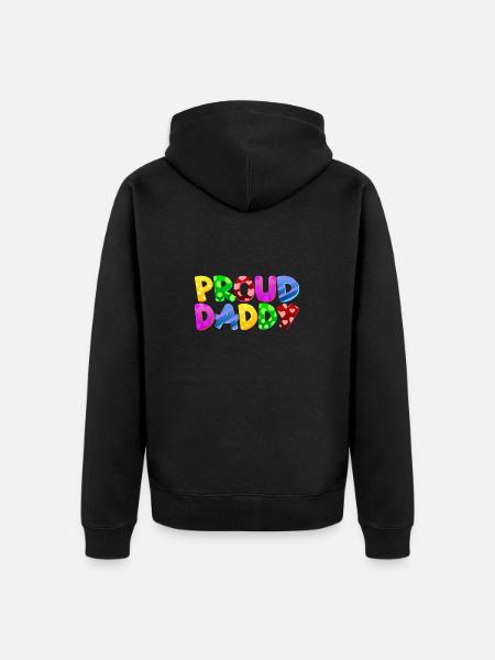 Baby Parents Child Gift Sayings Birth Mom Dad - Unisex Premium Organic Zip Hoodie - black