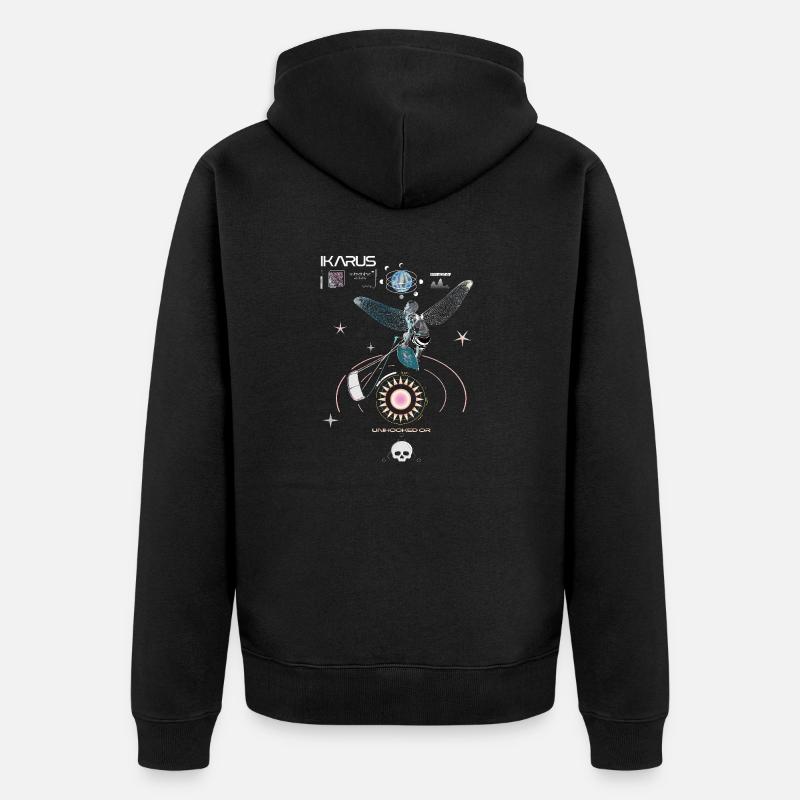 Kitesurfeur Ikarus - Veste à capuche bio Premium Unisexe - noir