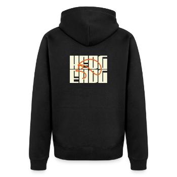 Produits dérivés avec le logo de votre hérisson préféré - Veste à capuche bio Premium Unisexe - noir - Dos - Nico (187cm)