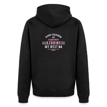 Painter Trainee Apprenticeship Painter - Unisex Premium Organic Zip Hoodie - black - Back - Nico (187cm)