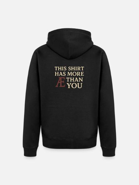 Altes Englisches Runenalphabet - Unisex Premium Bio Zip Hoodie - Schwarz