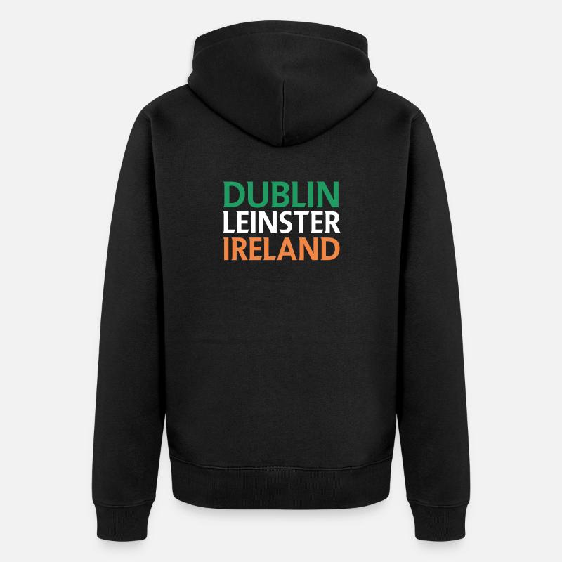 Dublin – Irlande Textdesign - Veste à capuche bio Premium Unisexe - noir