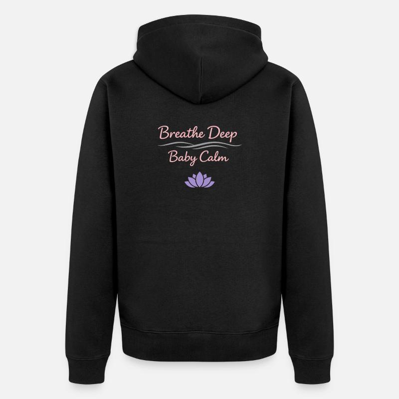Mère enceinte de yoga prénatal - Veste à capuche bio Premium Unisexe - noir