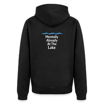 See-wochenende Countdown Zu See-tagen - Unisex Premium Bio Zip Hoodie - Schwarz - Hinten - Nico (187cm)