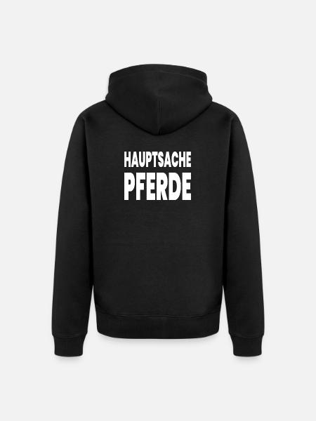 Pferde - Unisex Premium Bio Zip Hoodie - Schwarz