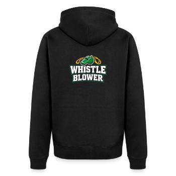 Soccer Training Youth Sports Coach - Unisex Premium Organic Zip Hoodie - black - Back - Nico (187cm)