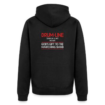 Baguettes de batterie Tambours Batteurs - Veste à capuche bio Premium Unisexe - noir - Dos - Nico (187cm)