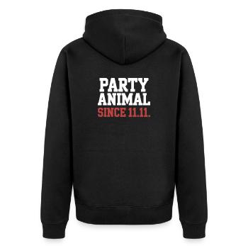 Karneval Party Kölner Animal Since 11.11. Köln - Unisex Premium Organic Zip Hoodie - black - Back - Nico (187cm)