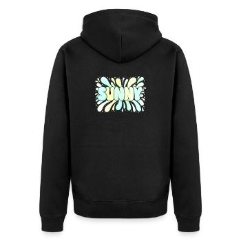 Bright Pastel Sun - Unisex Premium Organic Zip Hoodie - black - Back - Nico (187cm)