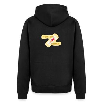 Je peux pas je bronze - Veste à capuche bio Premium Unisexe - noir - Dos - Nico (187cm)