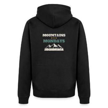 Les montagnes les lundis - Veste à capuche bio Premium Unisexe - noir - Dos - Nico (187cm)
