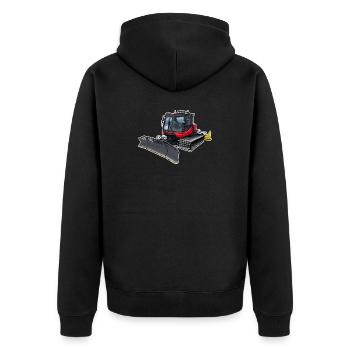 Snowcat rouge - Veste à capuche bio Premium Unisexe - noir - Dos - Nico (187cm)