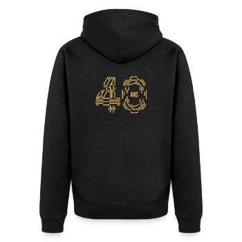 Design Chiffres Anniversaire 40 ans Original - Veste à capuche bio Premium Unisexe - noir - Dos - Nico (187cm)