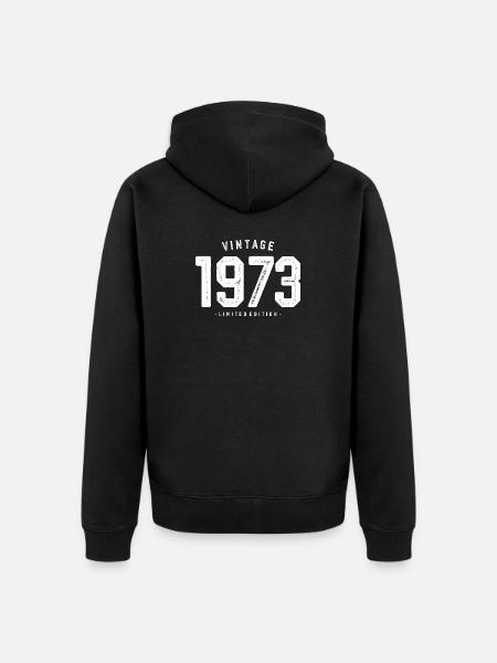 Millésime 1973 Edition Limitée - Veste à capuche bio Premium Unisexe - noir